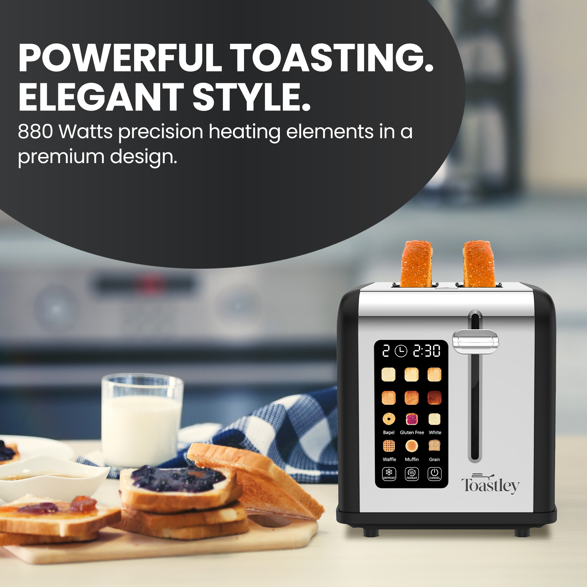 Image of Toastley 2 Slice Smart Toaster