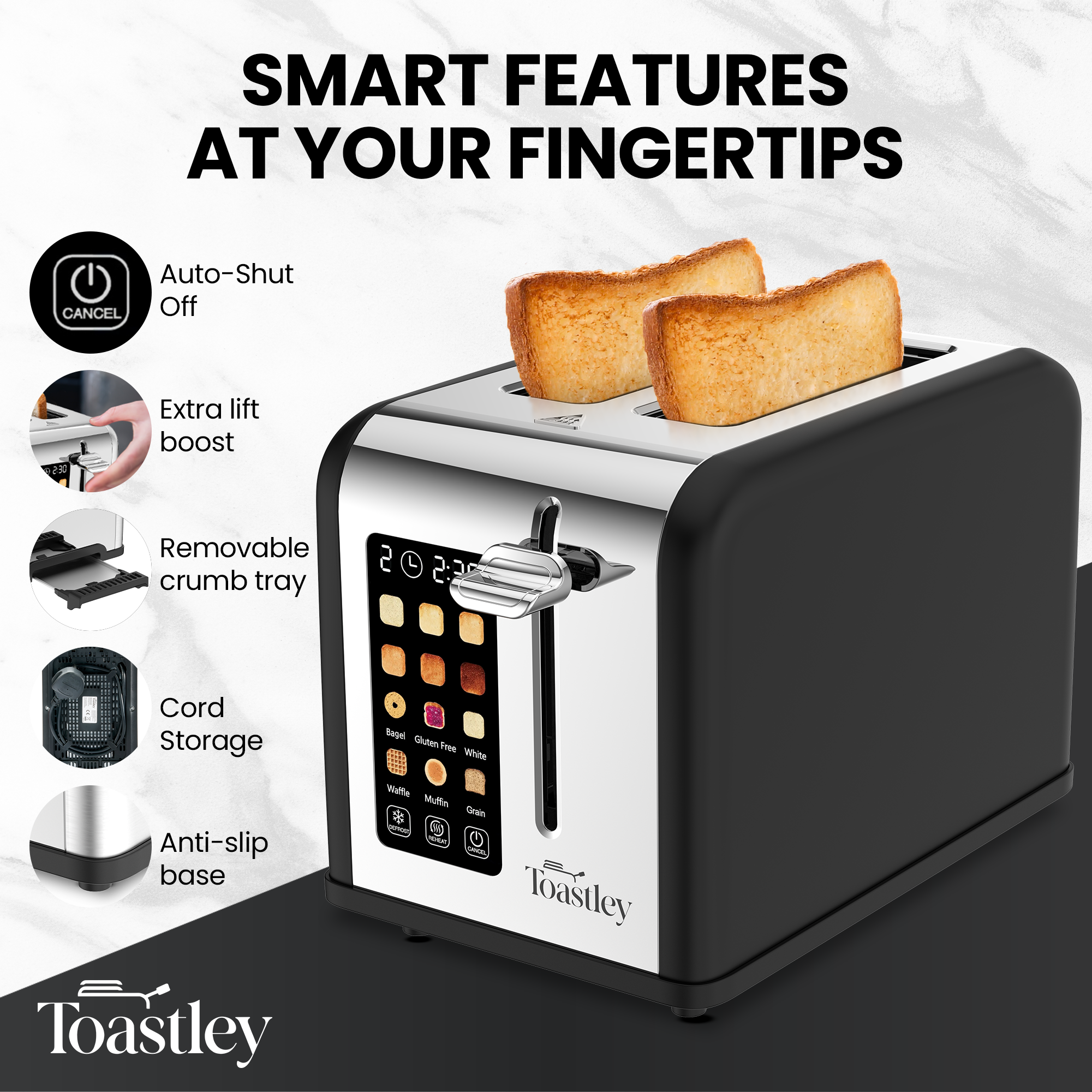 Toastley 2 Slice Smart Toaster