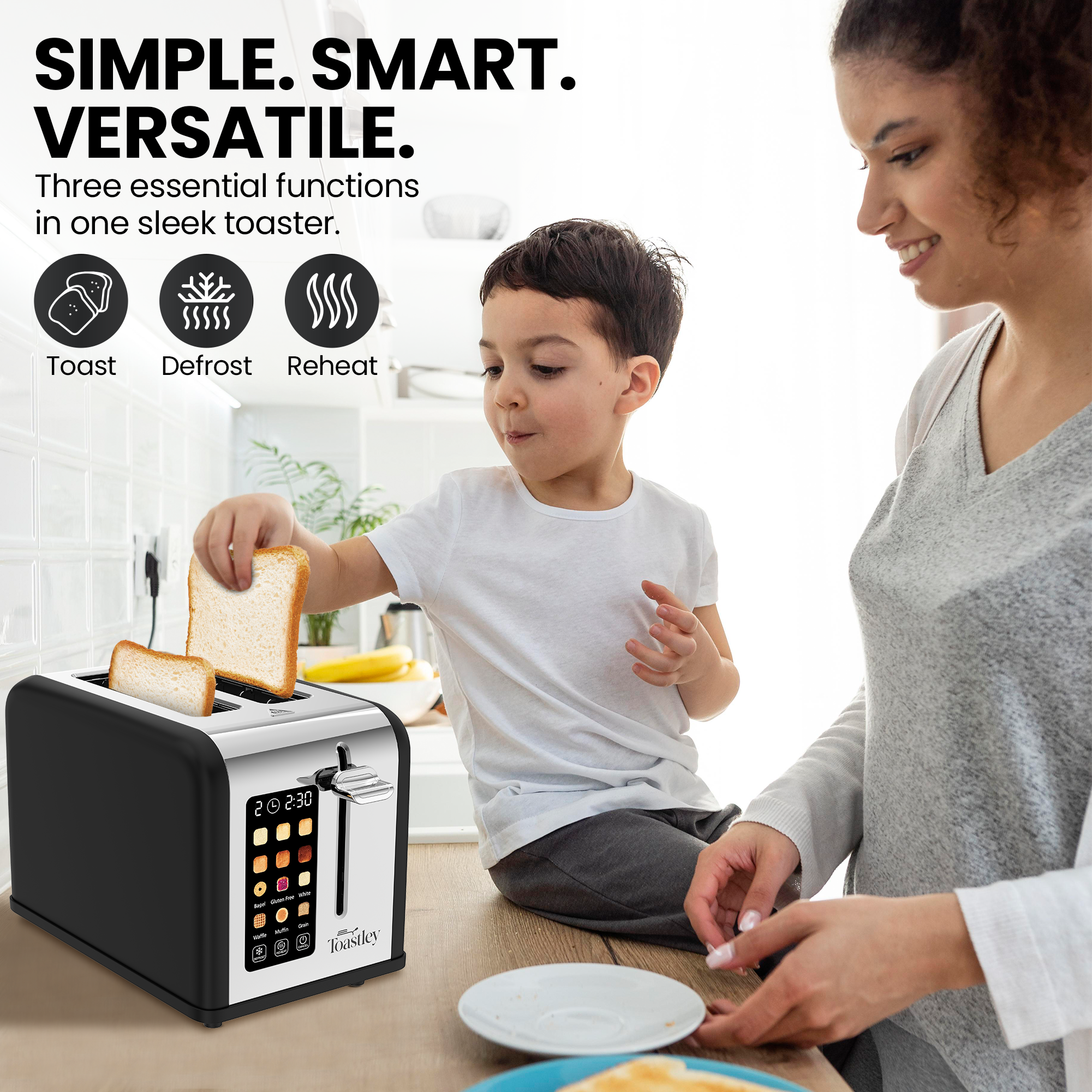 Toastley 2 Slice Smart Toaster