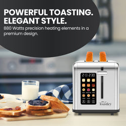 Image of Toastley 2 Slice Smart Toaster, Silver