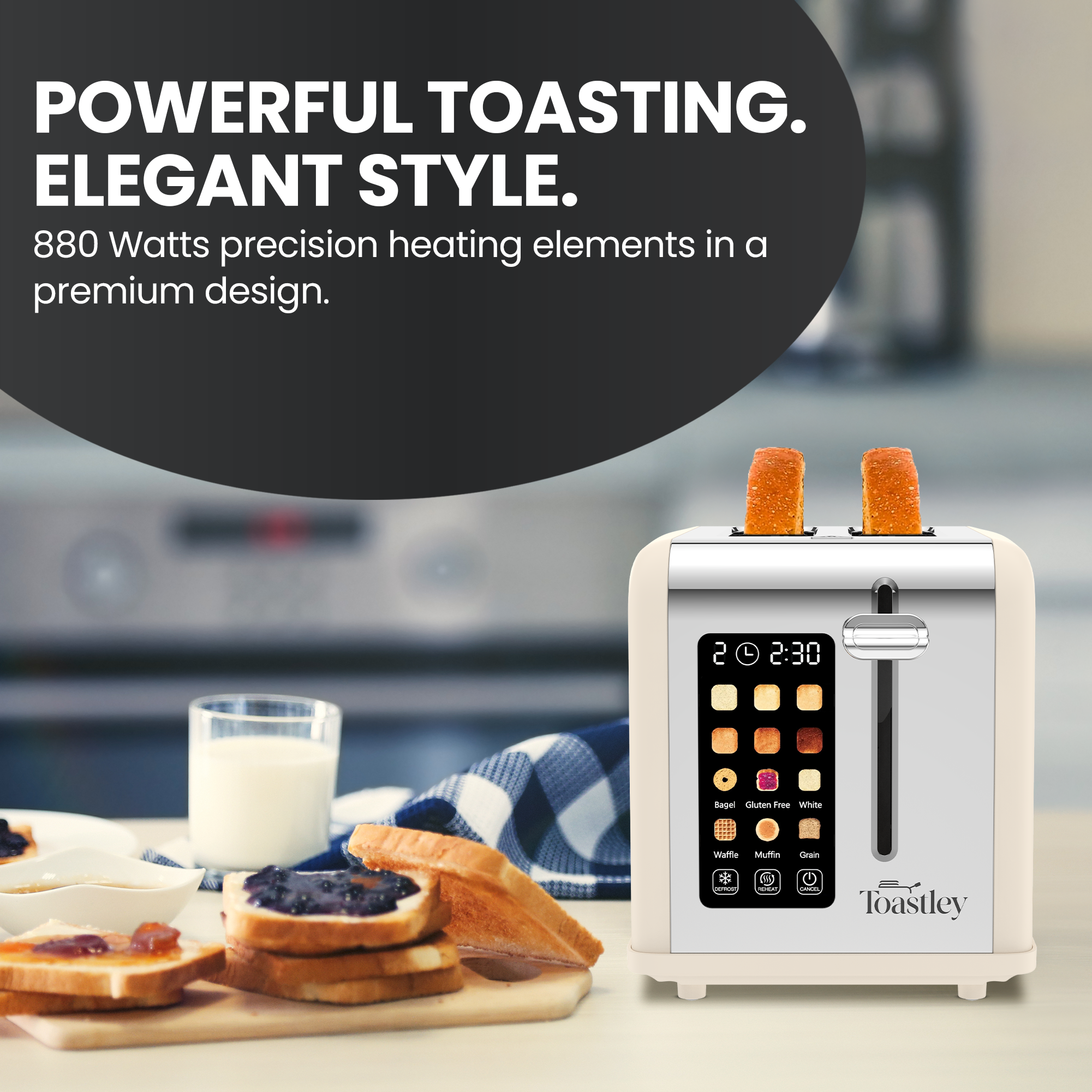 Image of Toastley 2 Slice Smart Toaster