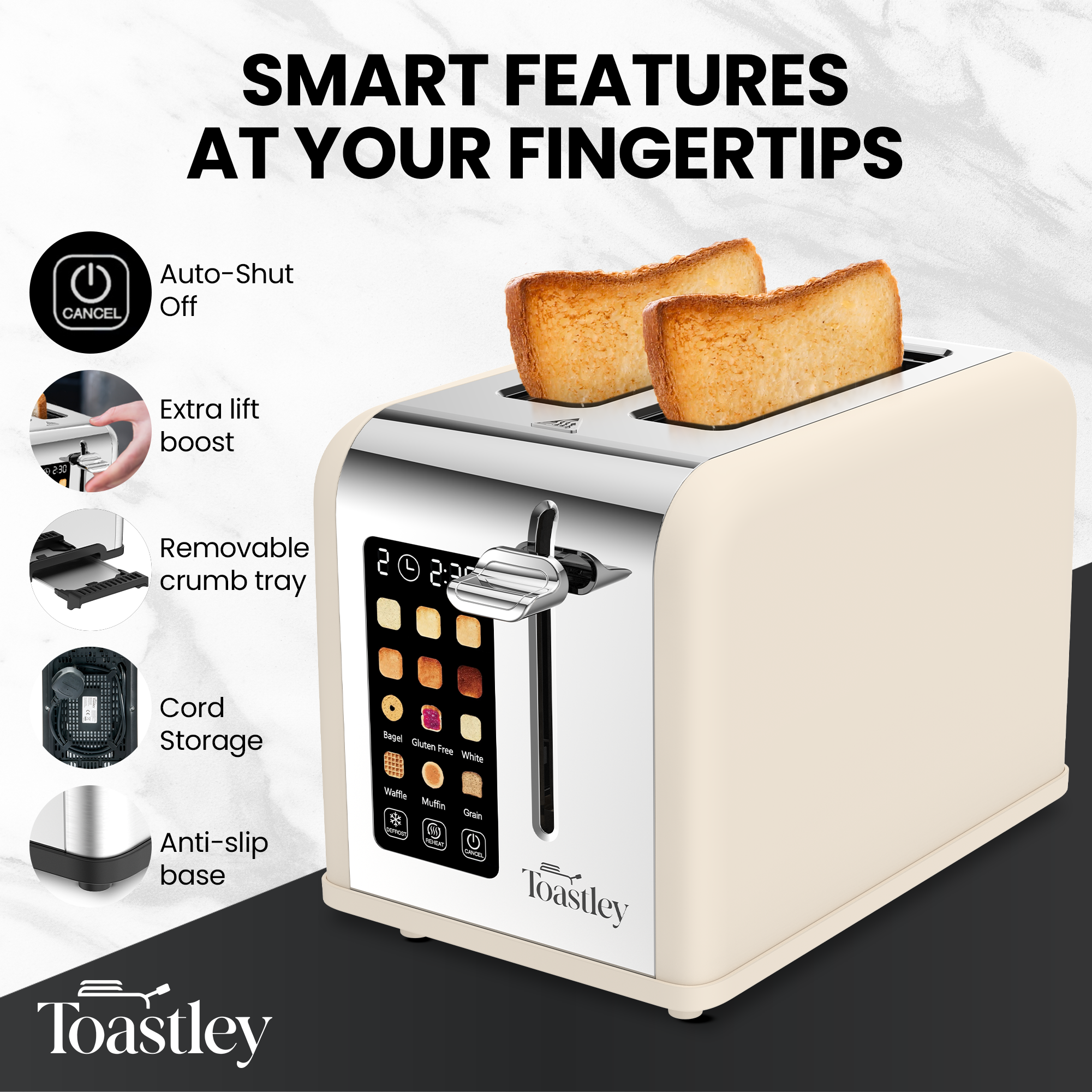 Toastley 2 Slice Smart Toaster