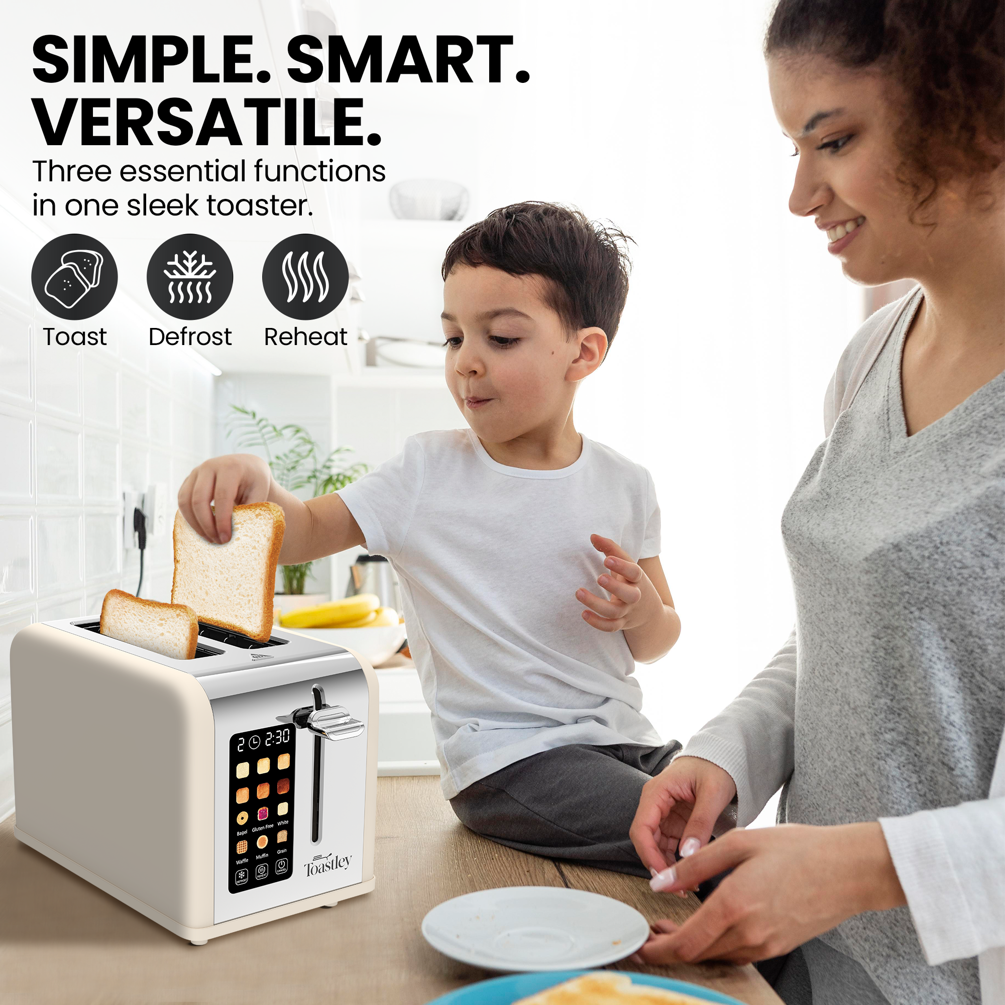 Toastley 2 Slice Smart Toaster
