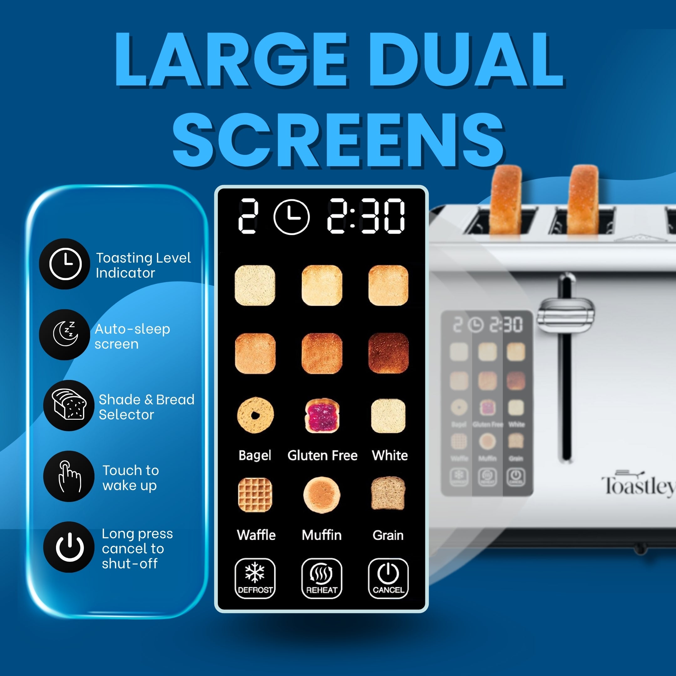 Image of Toastley 4 Slice Smart Toaster