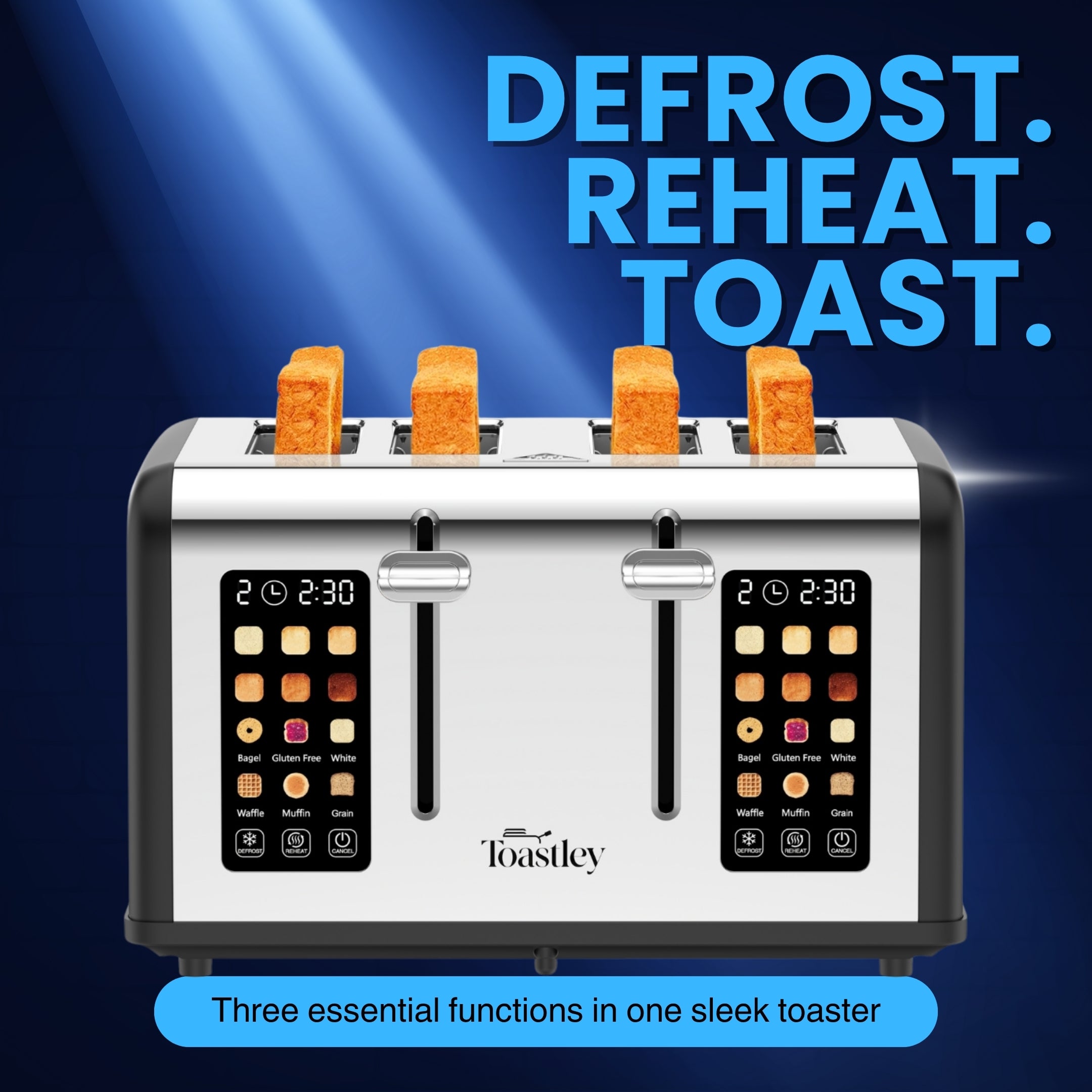 Toastley 4 Slice Smart Toaster