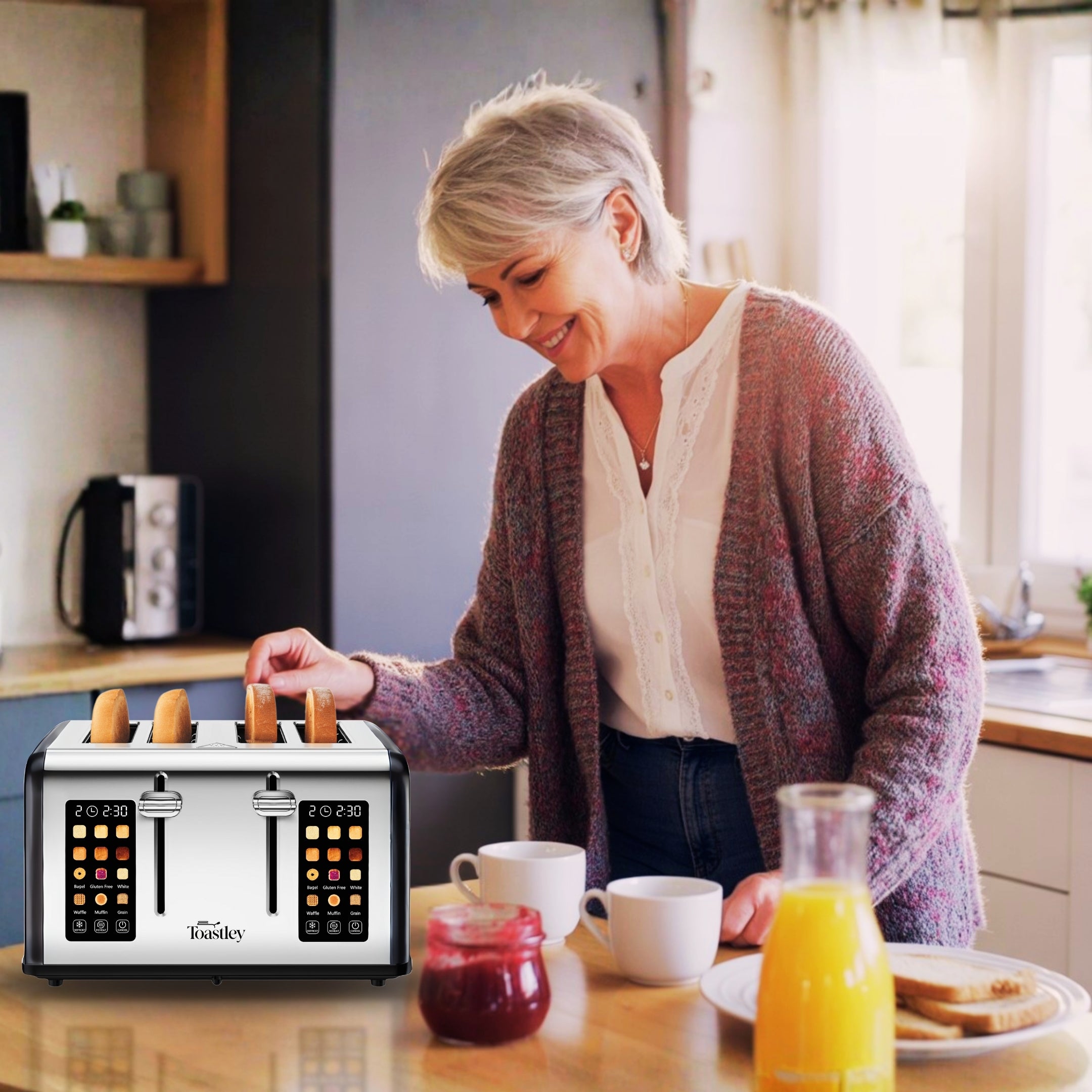 Image of Toastley 4 Slice Smart Toaster