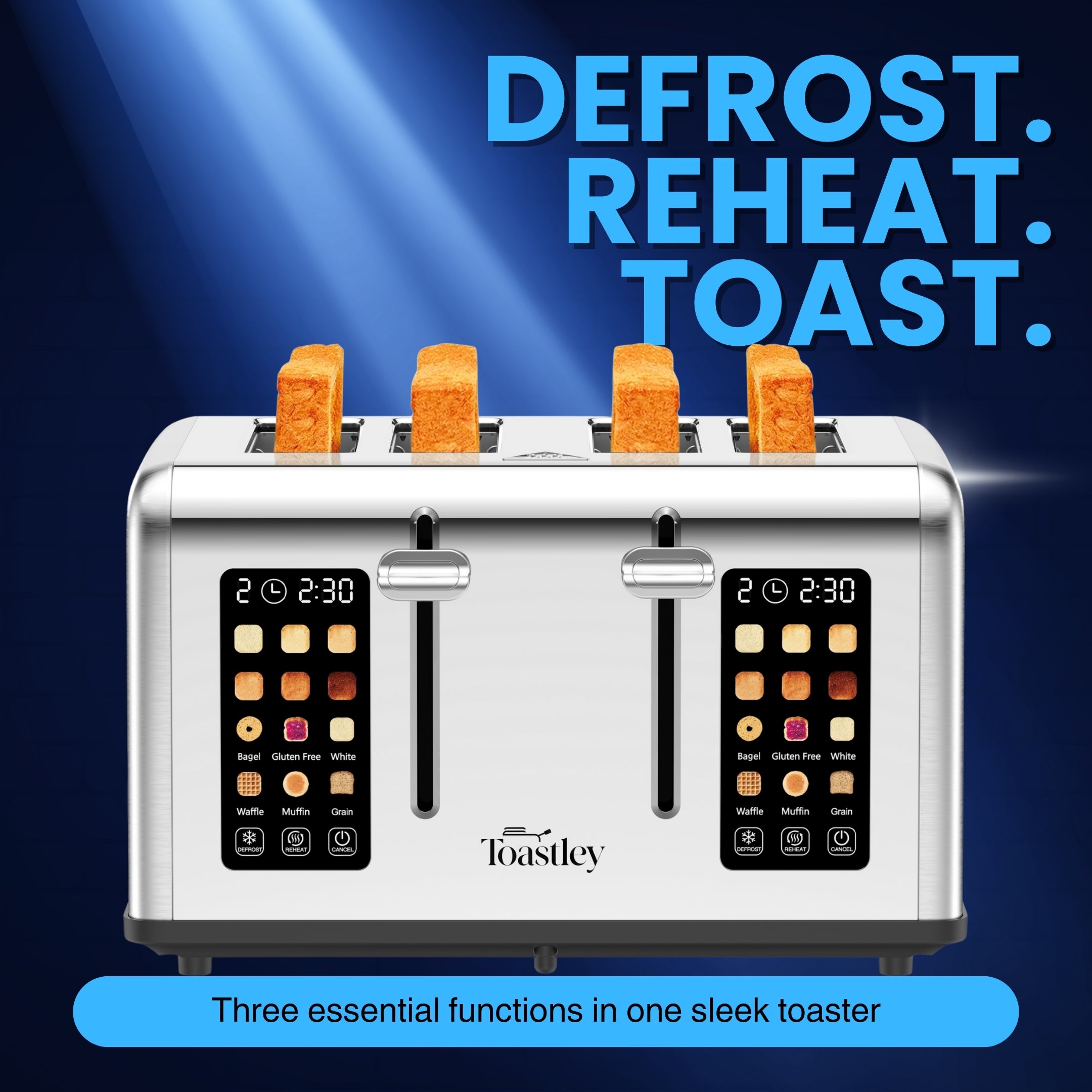 Toastley 4 Slice Smart Toaster