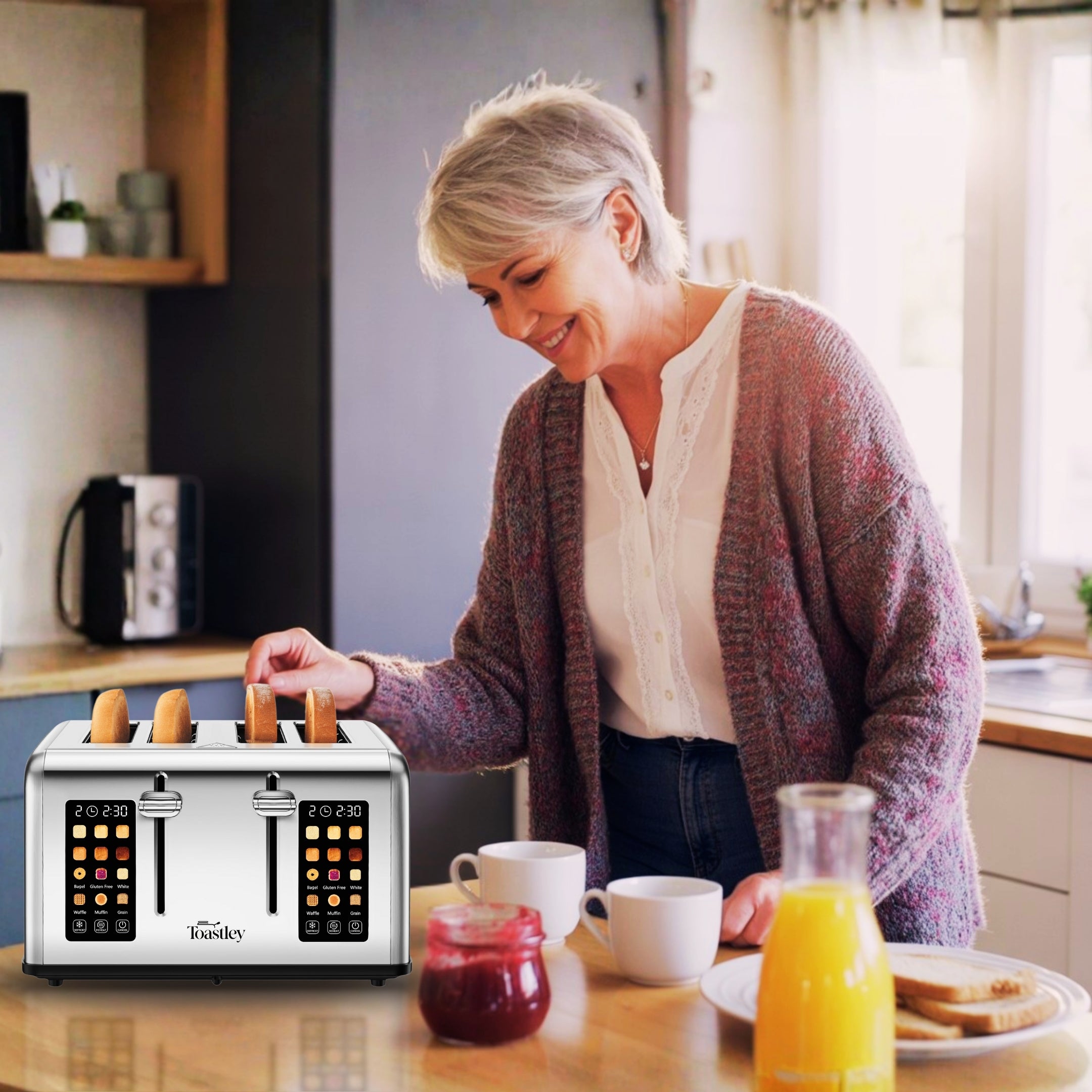 Toastley 4 Slice Smart Toaster